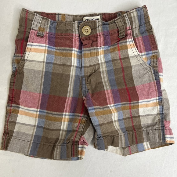Osh‎ Kosh B'Gosh Toddler Boys Plaid Shorts Size 3 Toddller - Picture 1 of 6